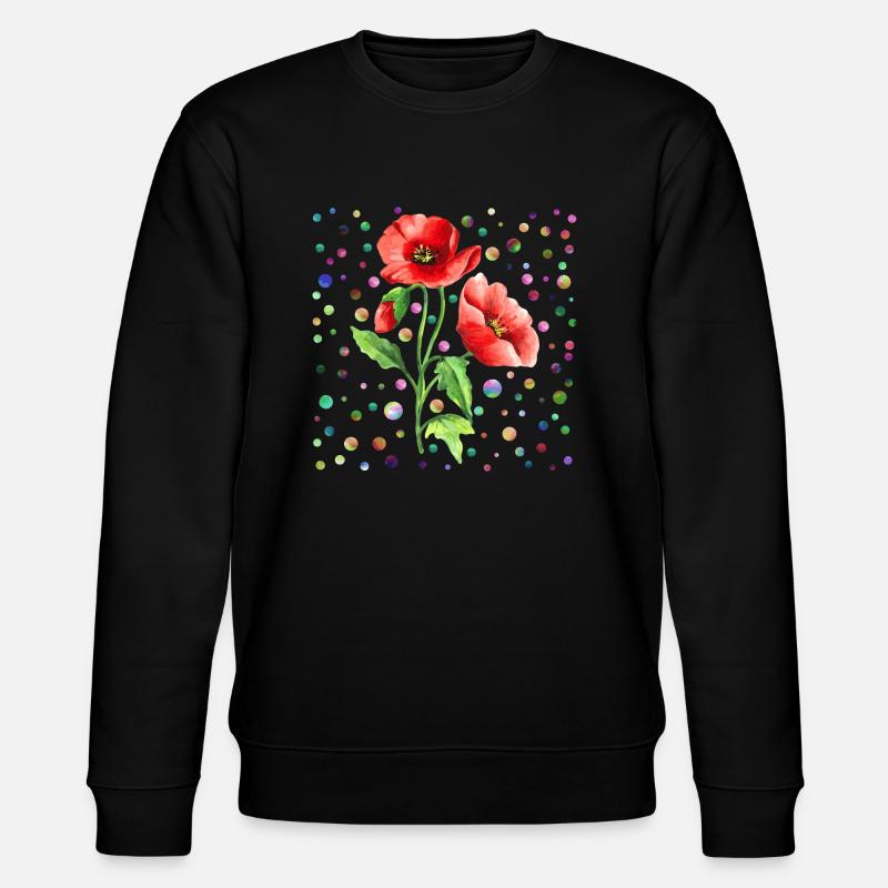 Fleur - Sweat bio CHANGER Stanley/Stella Unisexe - noir
