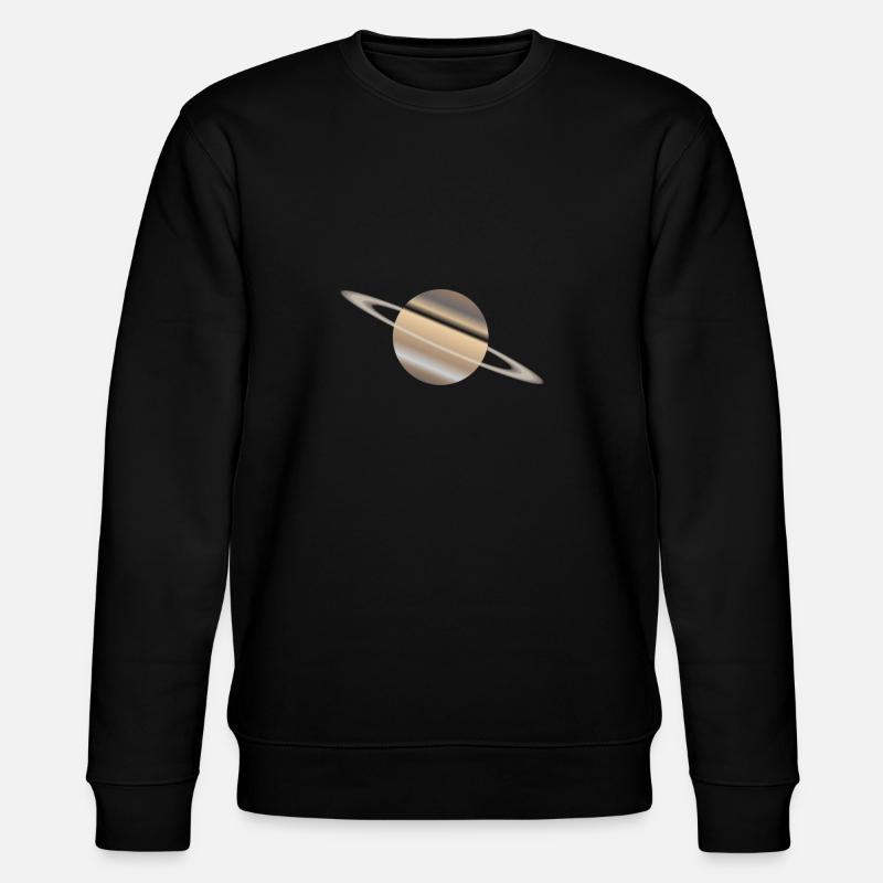 Der Planet Saturn mit Ringen - Stanley/Stella Unisex Bio-Sweatshirt CHANGER  - Schwarz