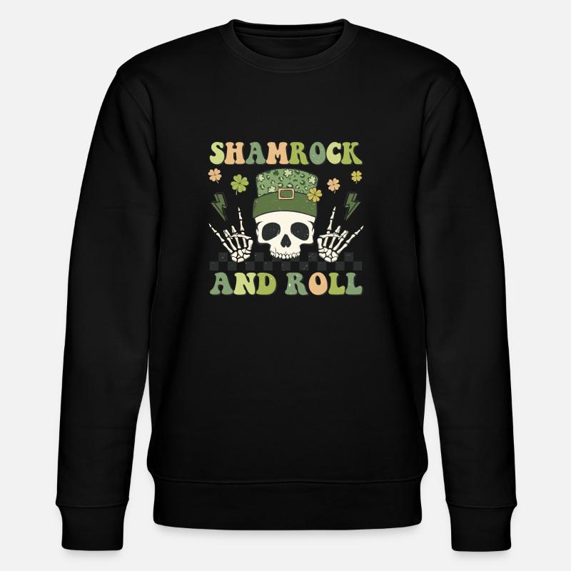 Shamrock and Roll - Stanley/Stella Unisex Bio-Sweatshirt CHANGER  - Schwarz