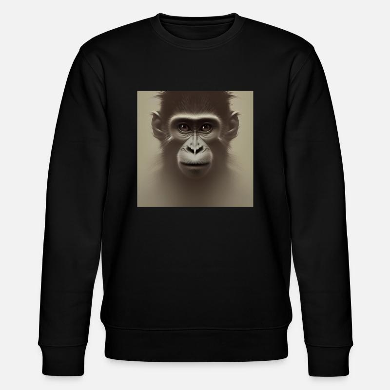 Monkey Planet der Affen - Stanley/Stella Unisex Bio-Sweatshirt CHANGER  - Schwarz