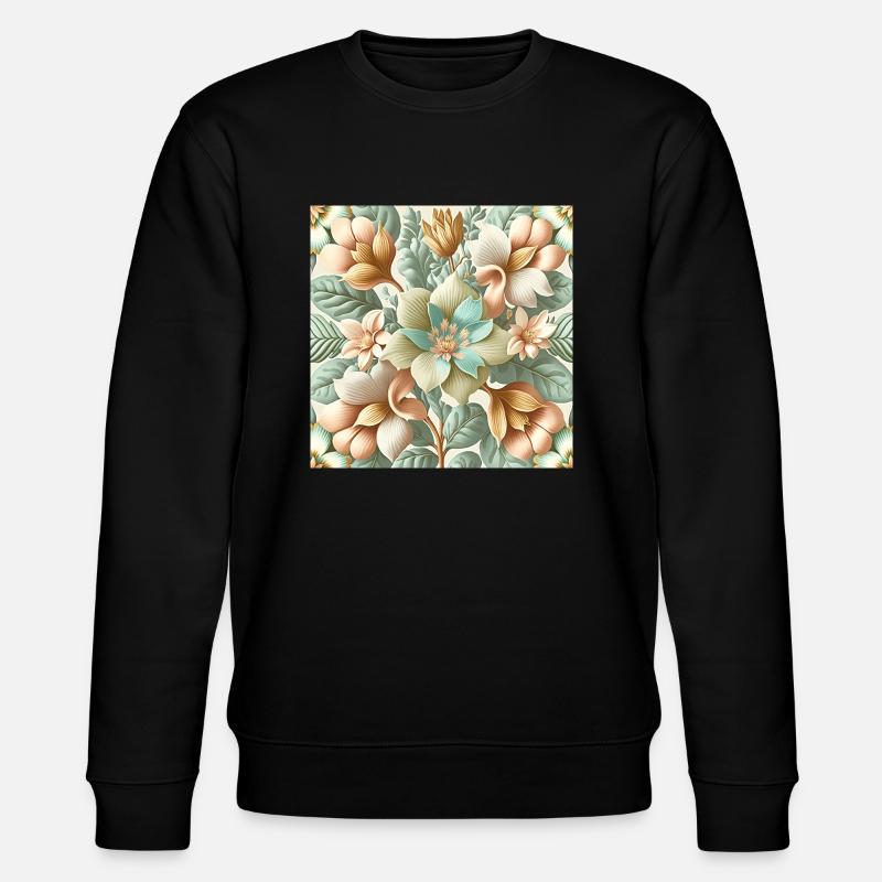 Floral Design 2 - Stanley/Stella Unisex Bio-Sweatshirt CHANGER  - Schwarz
