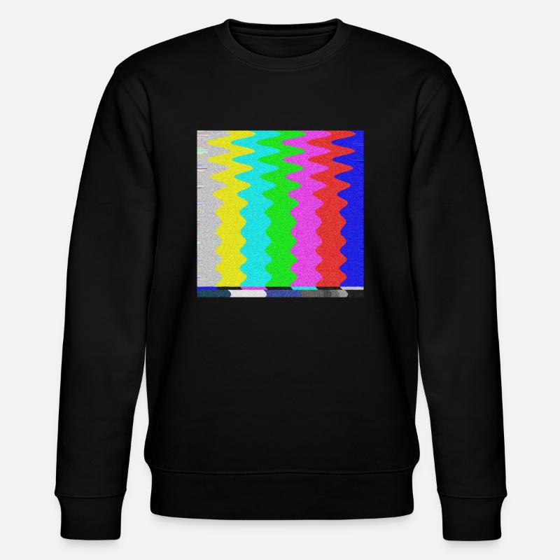 SMPTE-Farbbalken | TV-Farbtestbalken | Bleib dran - Stanley/Stella Unisex Bio-Sweatshirt CHANGER  - Schwarz