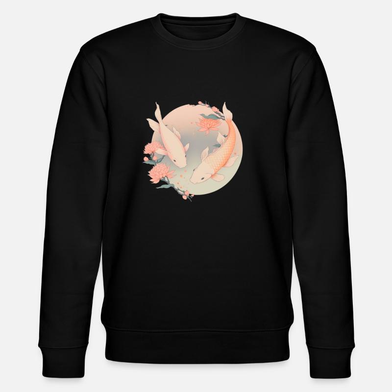 Karpfenkoi - Illustration - Stanley/Stella Unisex Bio-Sweatshirt CHANGER  - Schwarz