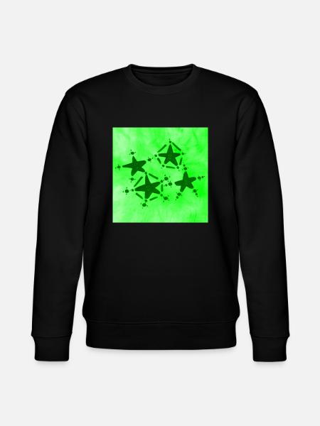 4 STARS SMILING GREEN - Stanley/Stella CHANGER Unisex Organic Sweatshirt - black