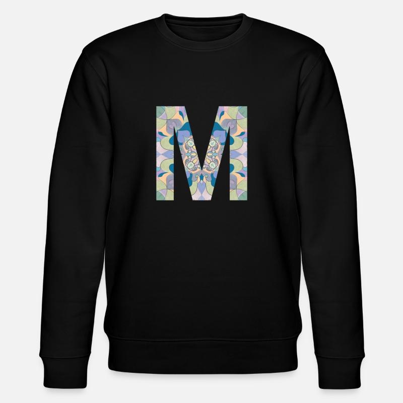 Lettre M en mandala - Sweat bio CHANGER Stanley/Stella Unisexe - noir