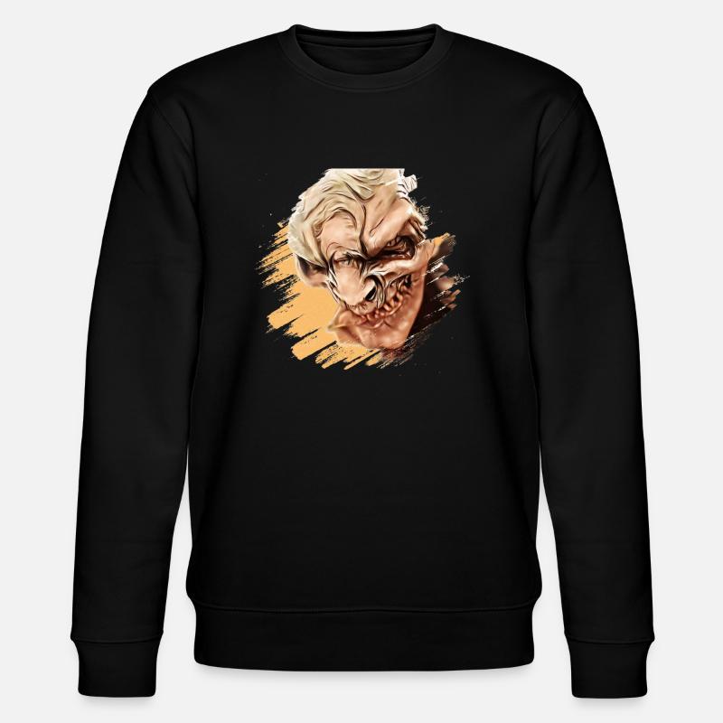 Krampus Percht Teufel 2322 - Stanley/Stella Unisex Bio-Sweatshirt CHANGER  - Schwarz
