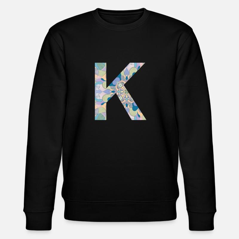 Buchstabe K im Mandala - Stanley/Stella Unisex Bio-Sweatshirt CHANGER  - Schwarz