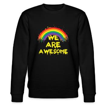 LGBT Familie Homosexuelle Paare - Stanley/Stella Unisex Bio-Sweatshirt CHANGER  - Schwarz - Vorne - Nik (191cm) & Marisol (170cm)