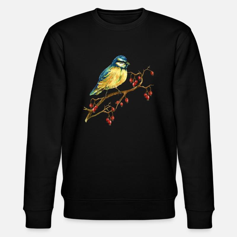 Bunter Vogel - Stanley/Stella Unisex Bio-Sweatshirt CHANGER  - Schwarz