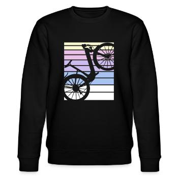 E-Bike Cyclist Cadeau Vélo Cycliste - Sweat bio CHANGER Stanley/Stella Unisexe - noir - Devant - Nik (191cm) & Marisol (170cm)