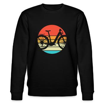 E-Bike Cyclist Cadeau Vélo Cycliste - Sweat bio CHANGER Stanley/Stella Unisexe - noir - Devant - Nik (191cm) & Marisol (170cm)