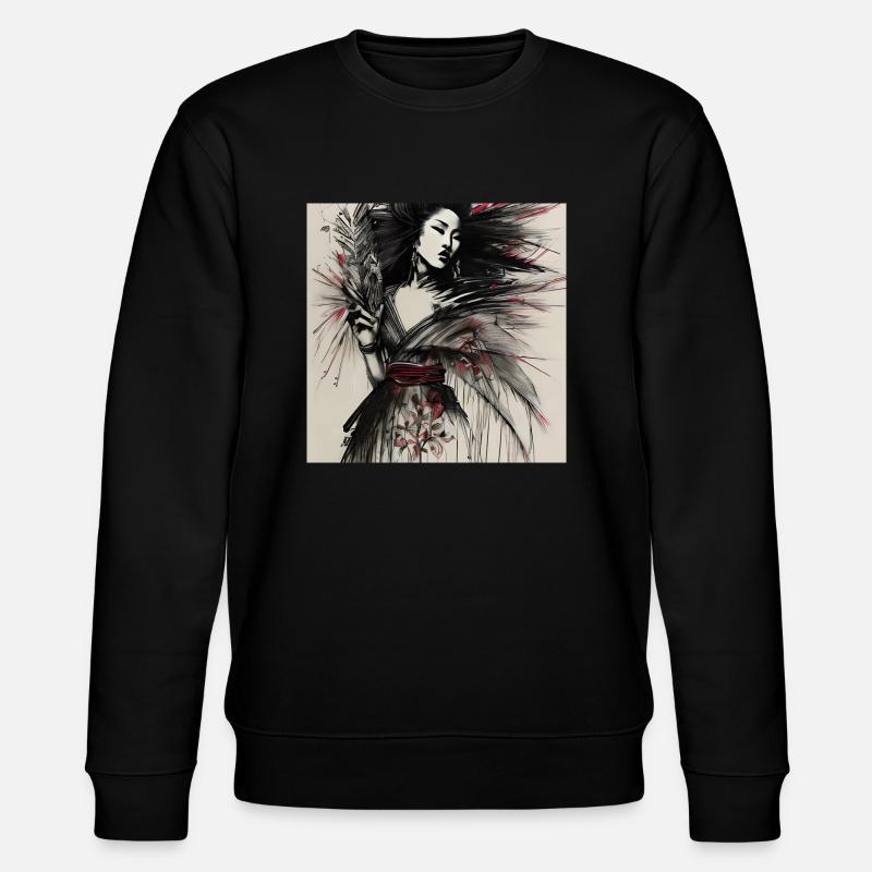 Geisha's Grace - Stanley/Stella Unisex Bio-Sweatshirt CHANGER  - Schwarz