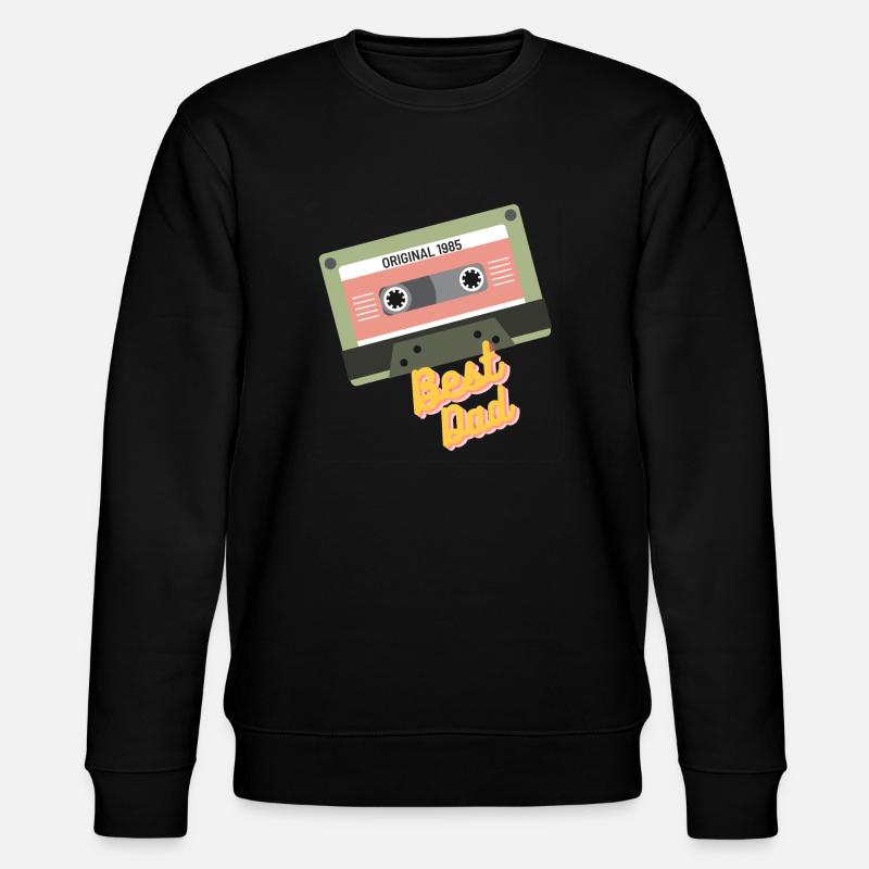 1985 Best Dad - Stanley/Stella Unisex Bio-Sweatshirt CHANGER  - Schwarz