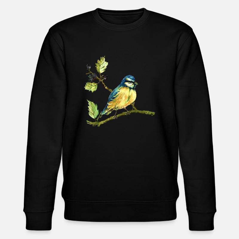 Bunter Vogel - Stanley/Stella Unisex Bio-Sweatshirt CHANGER  - Schwarz