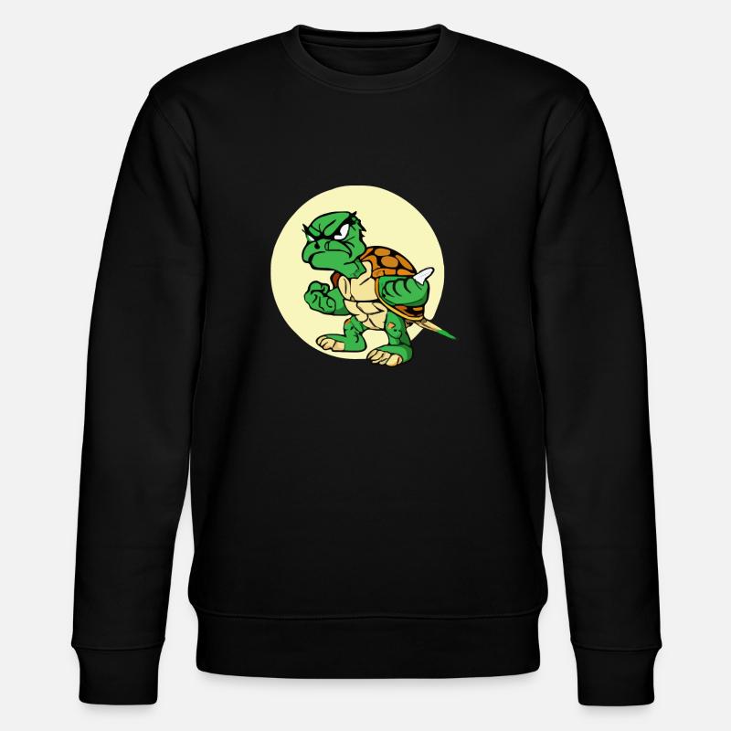 Lili the grumpy turtle - Stanley/Stella CHANGER Unisex Organic Sweatshirt - black