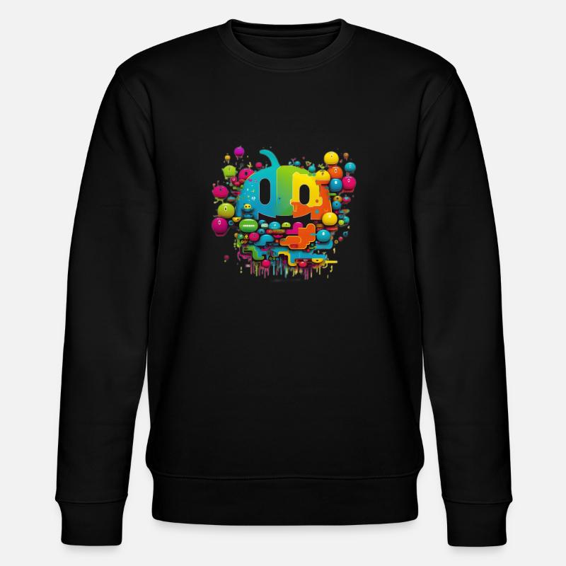 Arcade Neon Gaming Monster - Stanley/Stella Unisex Bio-Sweatshirt CHANGER  - Schwarz
