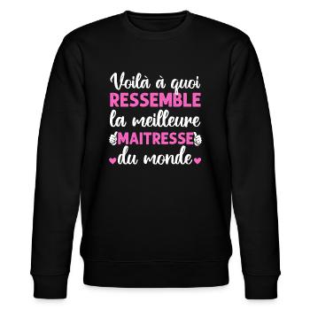 Voilà à quoi ressemble la meilleure maitresse - Sweat bio CHANGER Stanley/Stella Unisexe - noir - Devant - Nik (191cm) & Marisol (170cm)