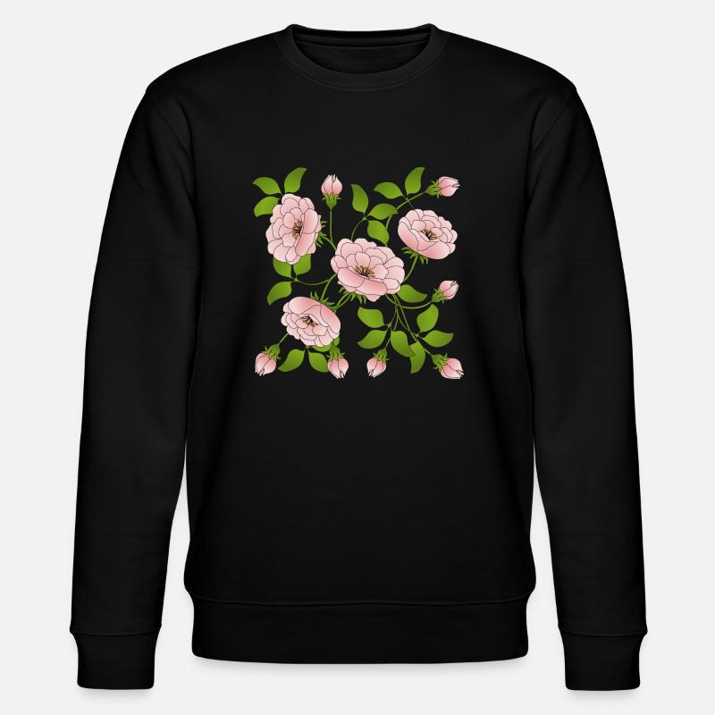 Blumen - Stanley/Stella Unisex Bio-Sweatshirt CHANGER - Schwarz