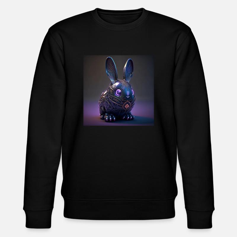 Cyber Punk Easter Bunny - « Easterpunk » - Sweat bio CHANGER Stanley/Stella Unisexe - noir