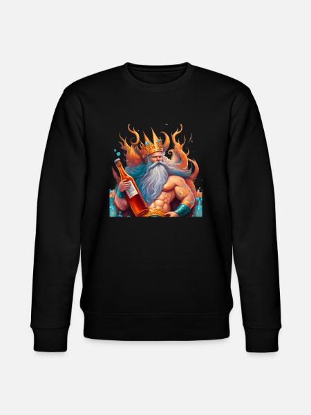 Triton King of Beers - Stanley/Stella CHANGER Unisex Organic Sweatshirt - black