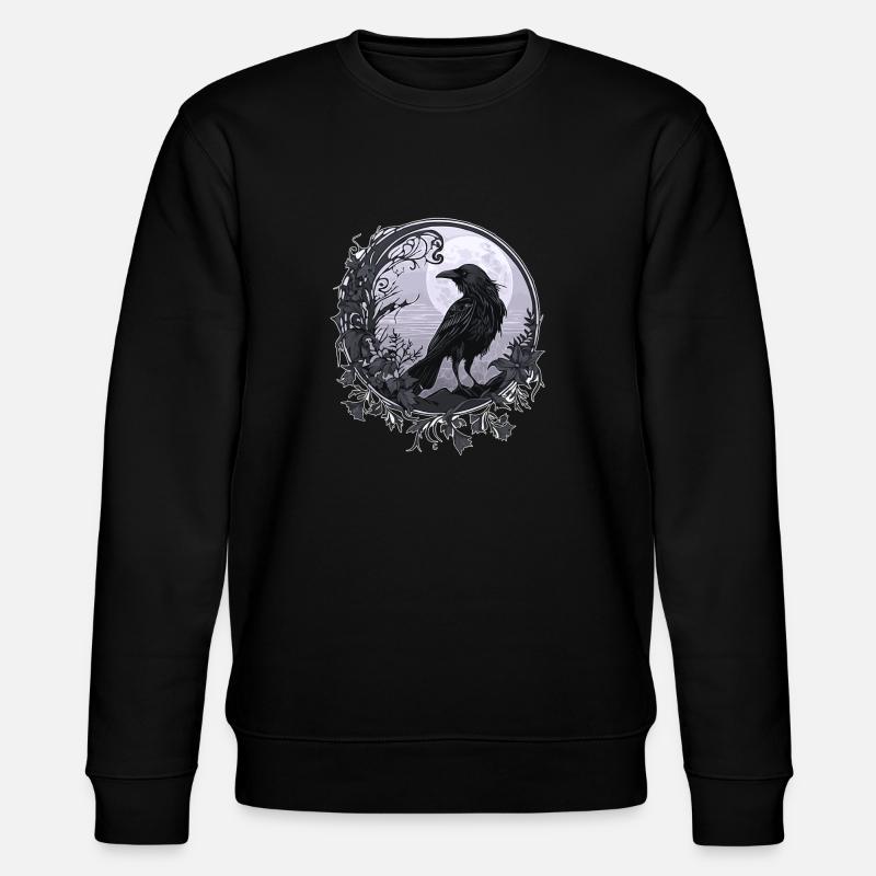 Rabe Krähe - Stanley/Stella Unisex Bio-Sweatshirt CHANGER  - Schwarz