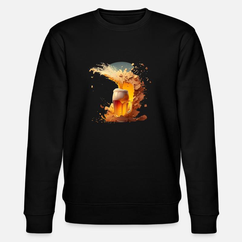 Beer Explosion Party Alcohol - Stanley/Stella CHANGER Unisex Organic Sweatshirt - black