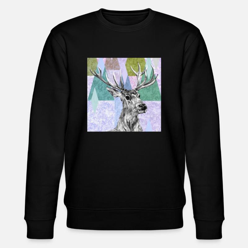 Hirsch - Stanley/Stella Unisex Bio-Sweatshirt CHANGER  - Schwarz