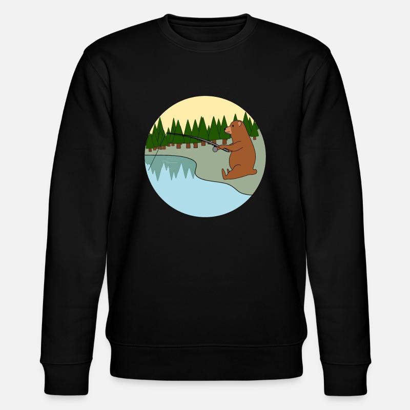 Ours pêcheur - Sweat bio CHANGER Stanley/Stella Unisexe - noir