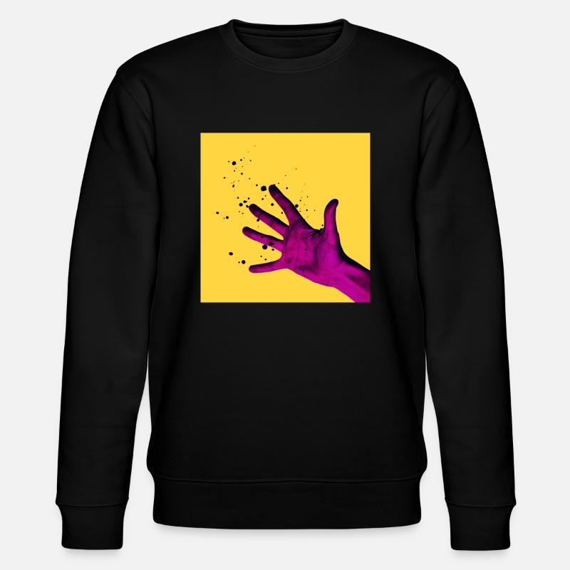 Main jaune - Sweat bio CHANGER Stanley/Stella Unisexe - noir