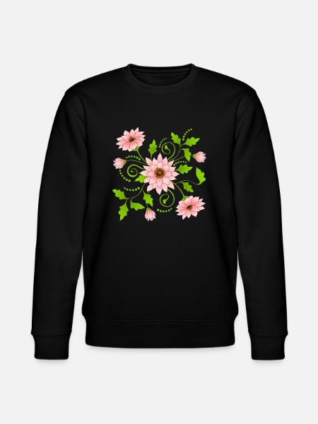 Flowers - Stanley/Stella CHANGER Unisex Organic Sweatshirt - black
