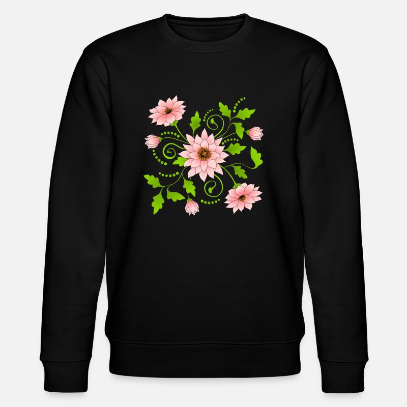 Blumen - Stanley/Stella Unisex Bio-Sweatshirt CHANGER  - Schwarz