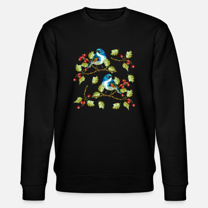 Bunte Vögel - Stanley/Stella Unisex Bio-Sweatshirt CHANGER  - Schwarz