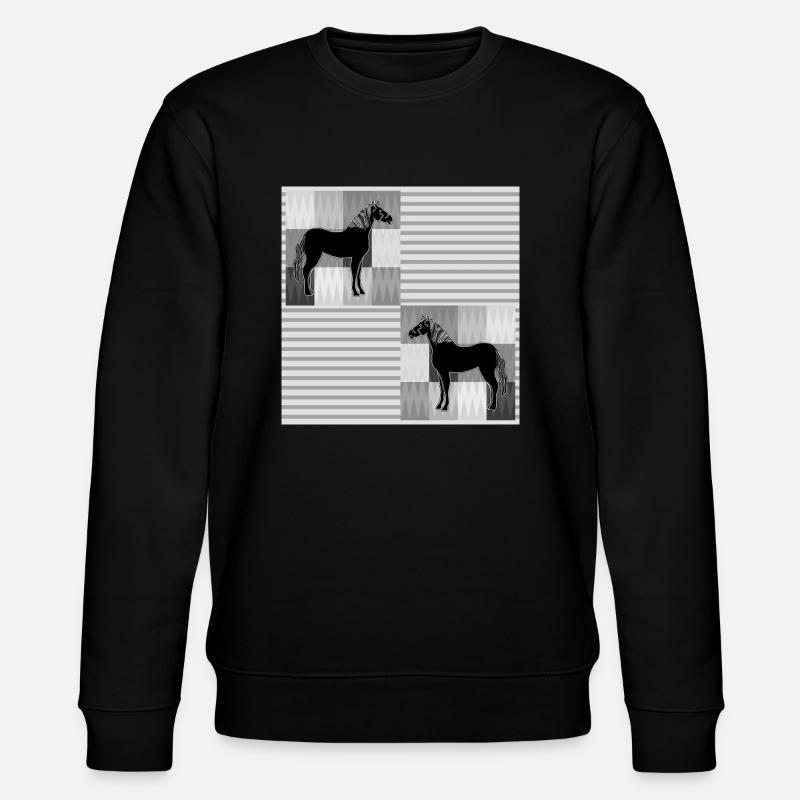 Pferd - Stanley/Stella Unisex Bio-Sweatshirt CHANGER  - Schwarz
