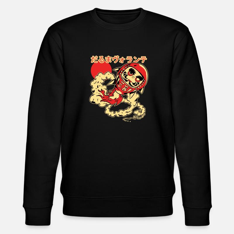 Fliegende Daruma-Puppe - Stanley/Stella Unisex Bio-Sweatshirt CHANGER  - Schwarz