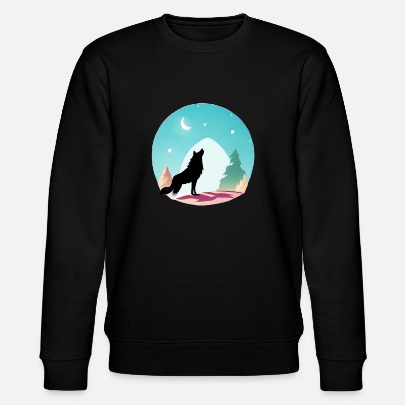 Wolf - Stanley/Stella Unisex Bio-Sweatshirt CHANGER  - Schwarz