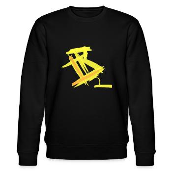 Abstraction jaune - Sweat bio CHANGER Stanley/Stella Unisexe - noir - Devant - Nik (191cm) & Marisol (170cm)