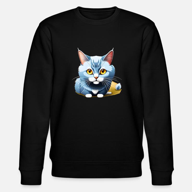 Chaton bleu - Sweat bio CHANGER Stanley/Stella Unisexe - noir