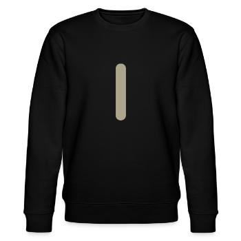 Grauer Strich durch die Mitte - Stanley/Stella Unisex Bio-Sweatshirt CHANGER  - Schwarz - Vorne - Nik (191cm) & Marisol (170cm)