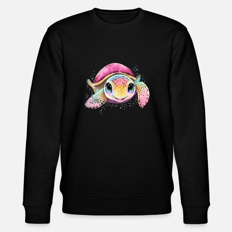 Baby Turtle - Stanley/Stella CHANGER Unisex Organic Sweatshirt - black