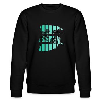 Coucher de soleil - Sweat bio CHANGER Stanley/Stella Unisexe - noir - Devant - Nik (191cm) & Marisol (170cm)