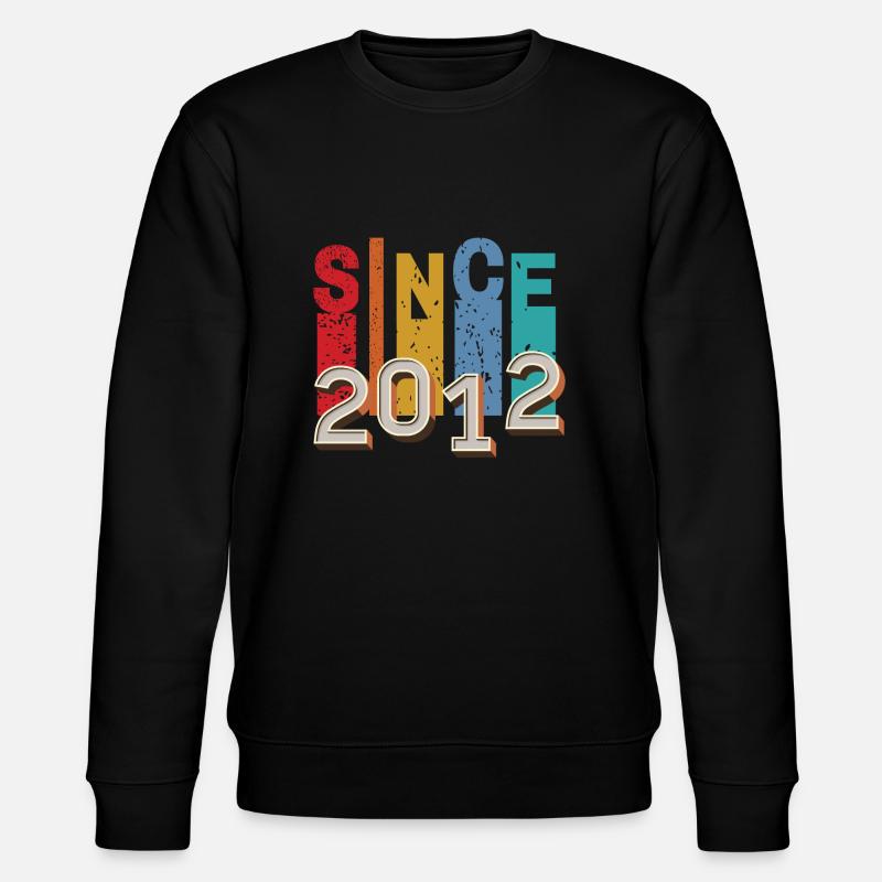 Seit 2012 retro - Stanley/Stella Unisex Bio-Sweatshirt CHANGER  - Schwarz