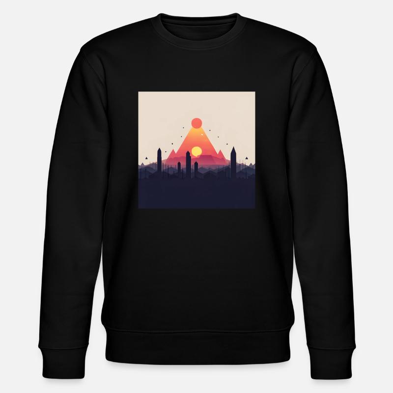 pyramide abstraite - Sweat bio CHANGER Stanley/Stella Unisexe - noir
