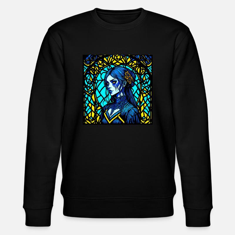 Gothic-Mädchen - Stanley/Stella Unisex Bio-Sweatshirt CHANGER  - Schwarz