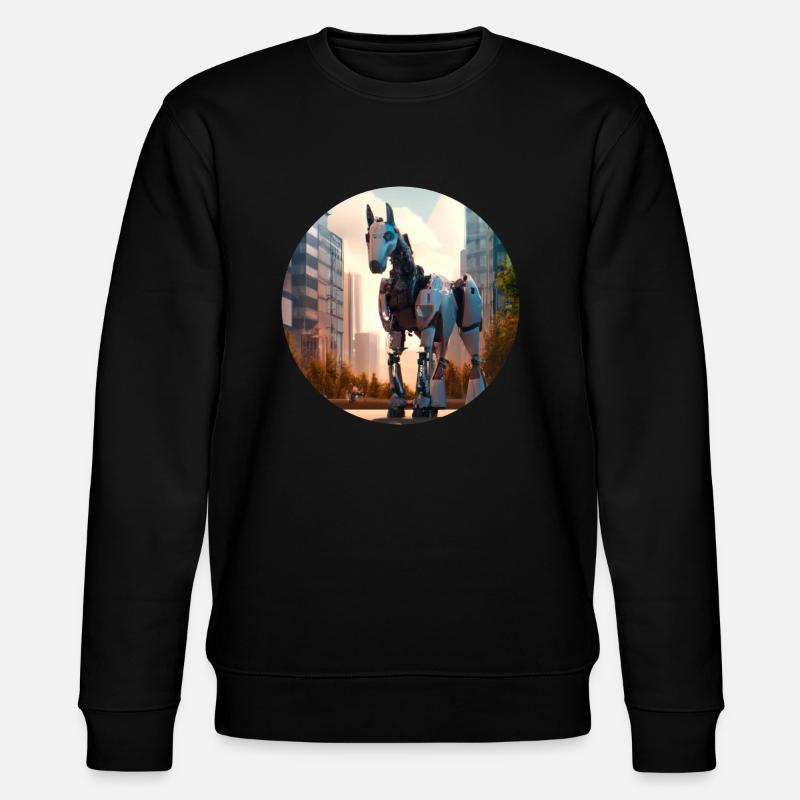 Cheval robot - Sweat bio CHANGER Stanley/Stella Unisexe - noir