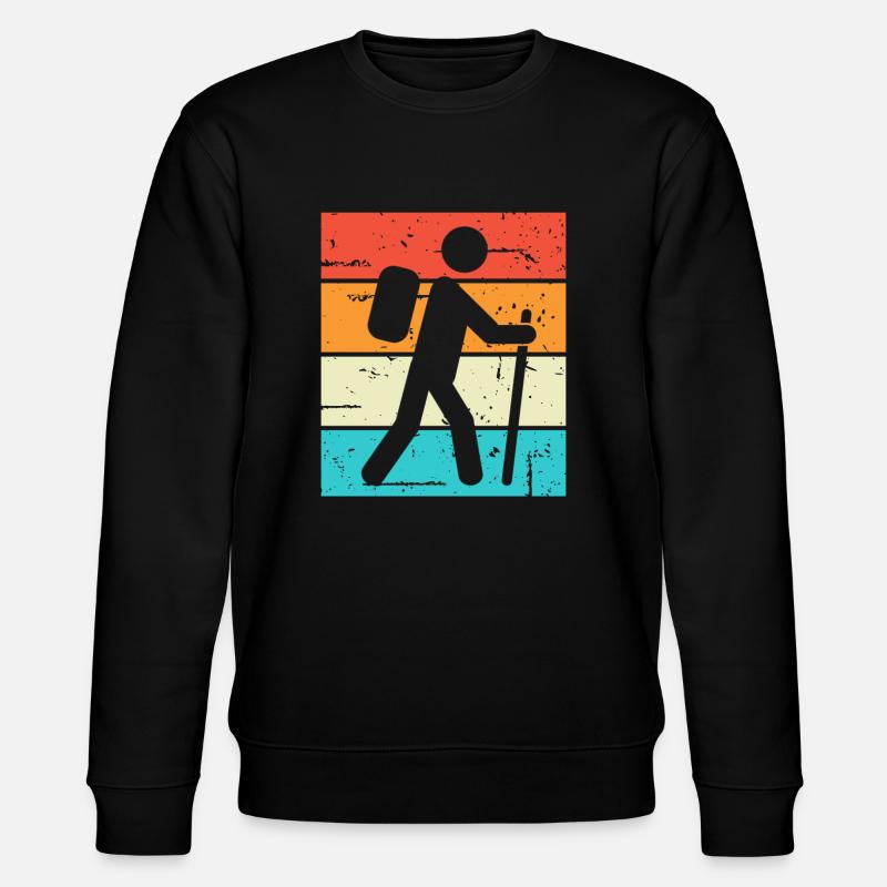Wandern Hiking Geschenk Sprüche - Stanley/Stella Unisex Bio-Sweatshirt CHANGER  - Schwarz