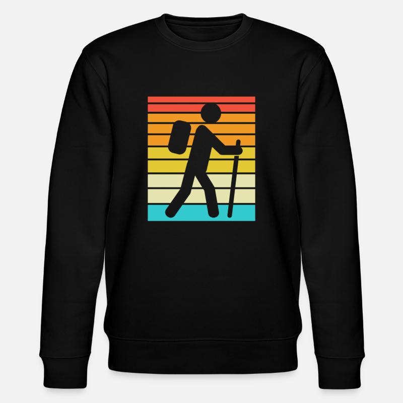Wandern Hiking Geschenk Sprüche - Stanley/Stella Unisex Bio-Sweatshirt CHANGER  - Schwarz