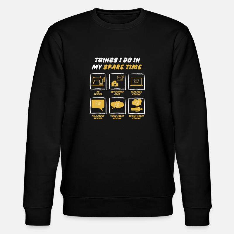 SEWING IN SPARE TIME - Stanley/Stella CHANGER Unisex Organic Sweatshirt - black