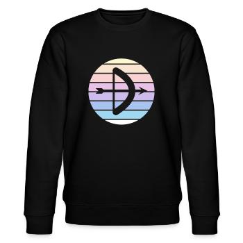 Archery Gift Saying Archery - Stanley/Stella CHANGER Unisex Organic Sweatshirt - black - Front - Nik (191cm) & Marisol (170cm)