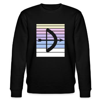 Archery Gift Saying Archery - Stanley/Stella CHANGER Unisex Organic Sweatshirt - black - Front - Nik (191cm) & Marisol (170cm)