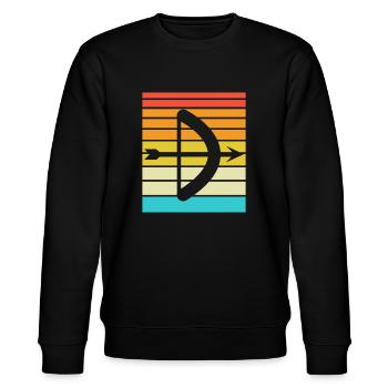 Archery Gift Saying Archery - Stanley/Stella CHANGER Unisex Organic Sweatshirt - black - Front - Nik (191cm) & Marisol (170cm)